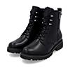Remonte Tex Laced Biker Boot - Black Leather